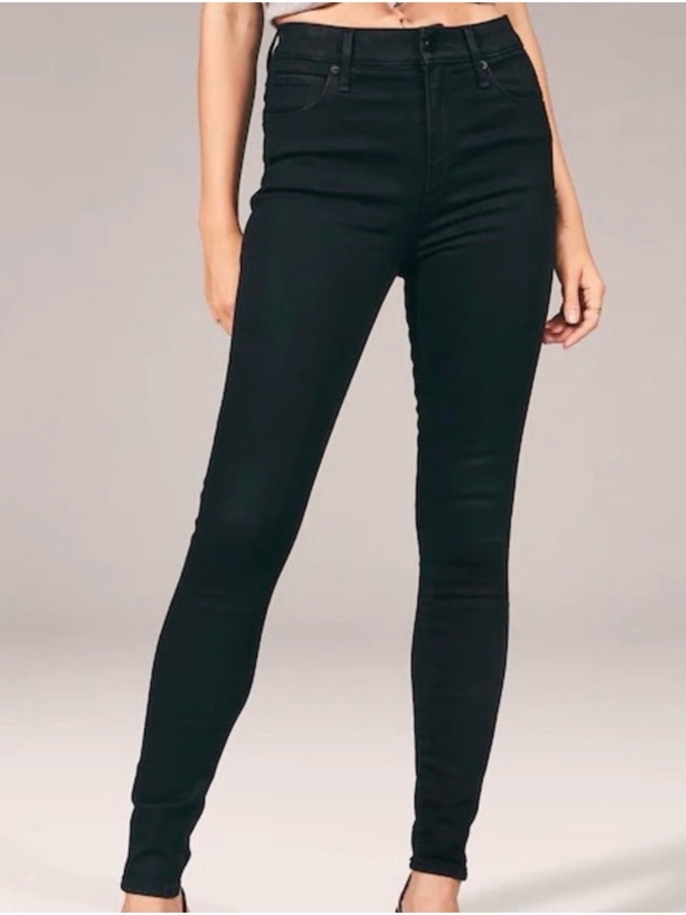 Abercrombie & Fitch Black High-Rise Skinny Jeans